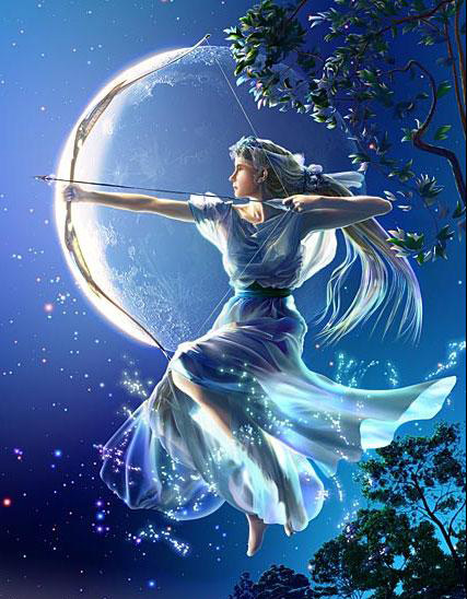 希腊神话中的月亮女神--阿尔忒密斯中国神话传说中的人物--嫦娥